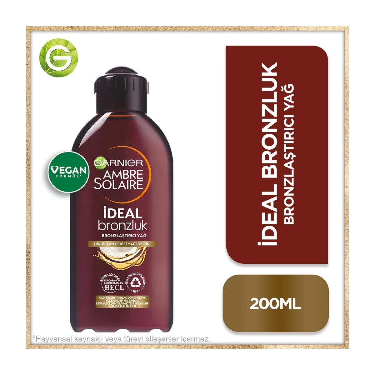 Yoğun Bronzlaştırıcı Güneş Yağı 200 ml





