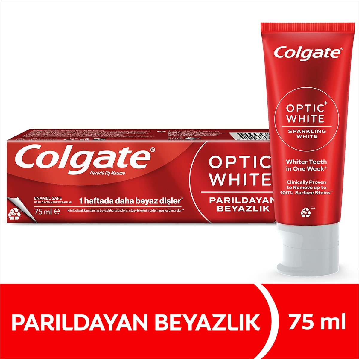 Optik Beyaz Parıldayan Beyazlık Diş Macunu 75 ml