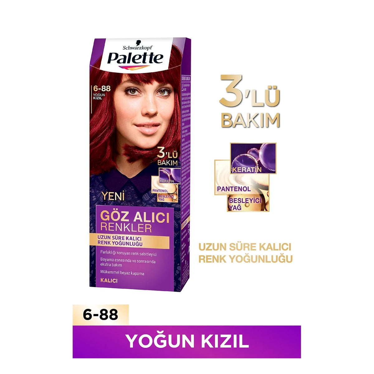 Saç Boyası Yoğun Kızıl 6-88




