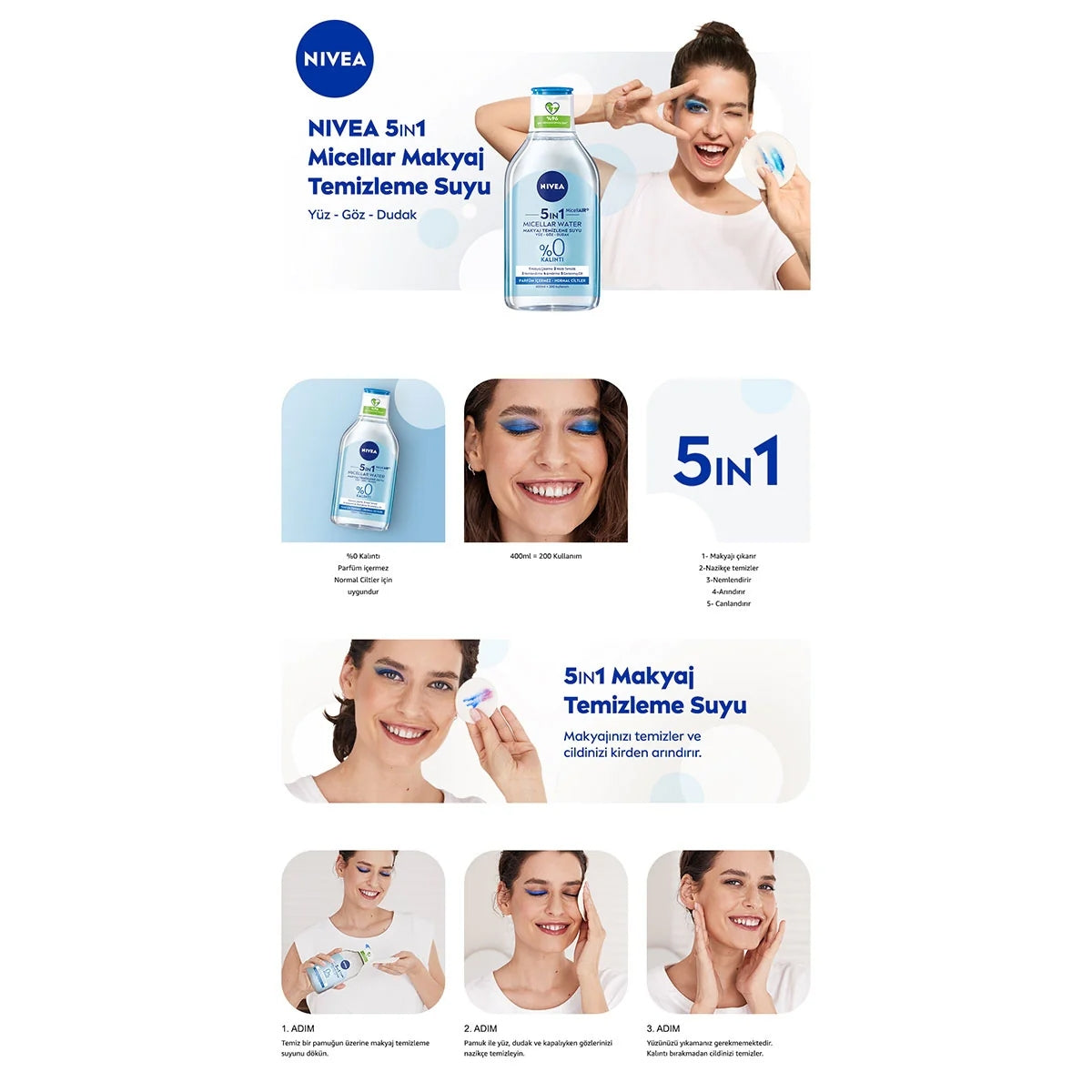 BB Clean Makyaj Temizleme Suyu Normal Ciltler 400 ml




