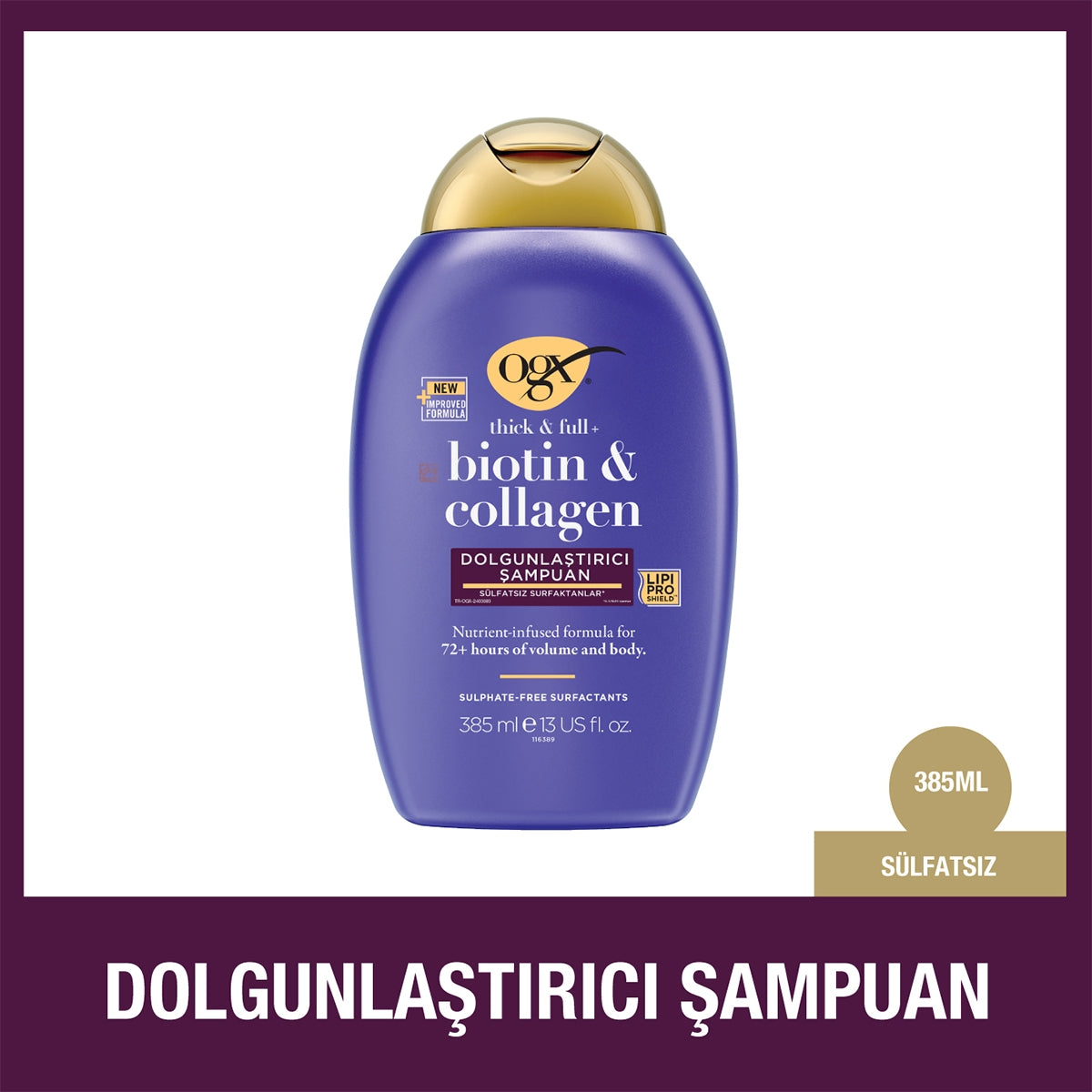 Full Dolgunlaştırıcı ve Uzatıcı Biotin ve Collagen Şampuan 385 ml