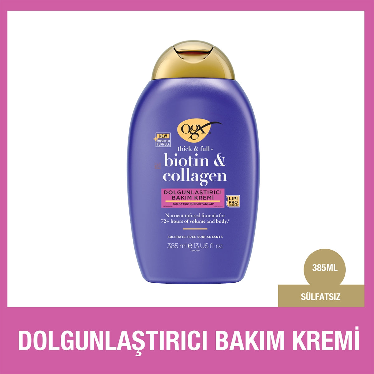 Biotin ve Collagen Dolgunlaştırıcı ve Uzatıcı Saç Bakım Kremi 385 ml