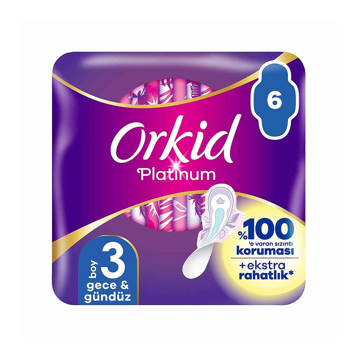 Platınum Hijyenik Ped Tekli Gece 6 Lı