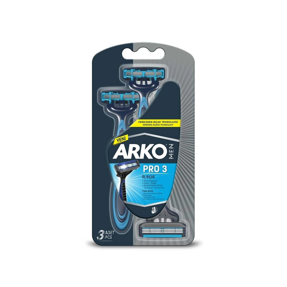 Erkek Pro-3 Tıraş Bıçağı 3'Lü Paket




