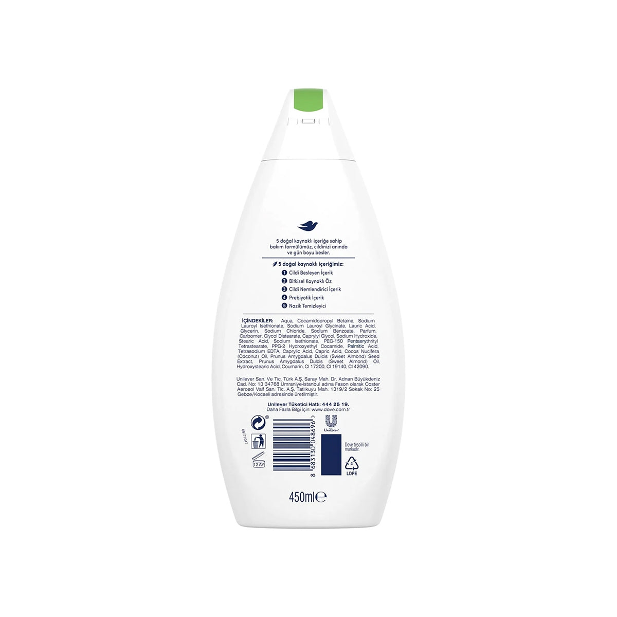 Hindistan Cevizi ve Badem Sütü Özlü Duş Jeli 450 ml




