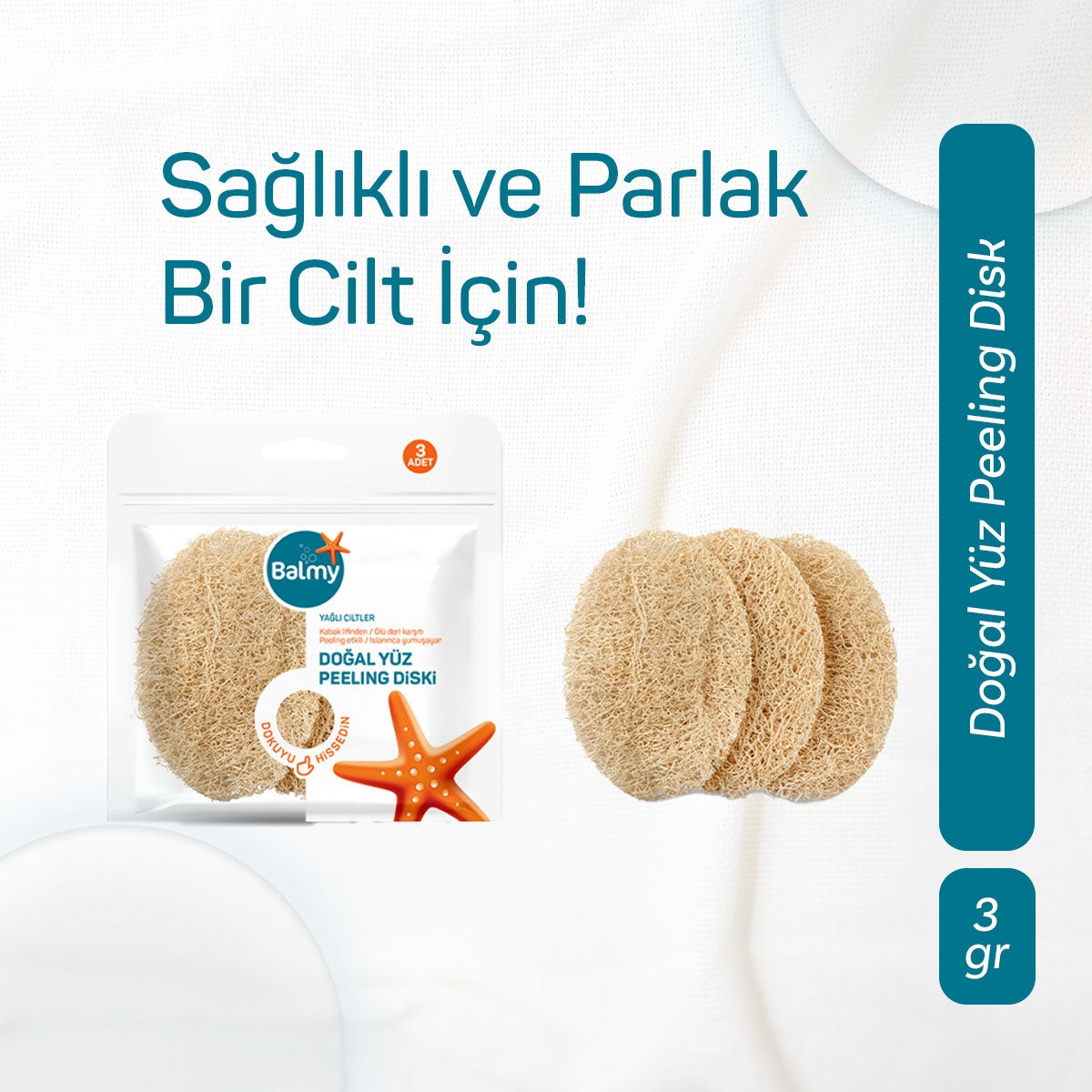 Kabak Yüz Peeling Diski 3'Lü