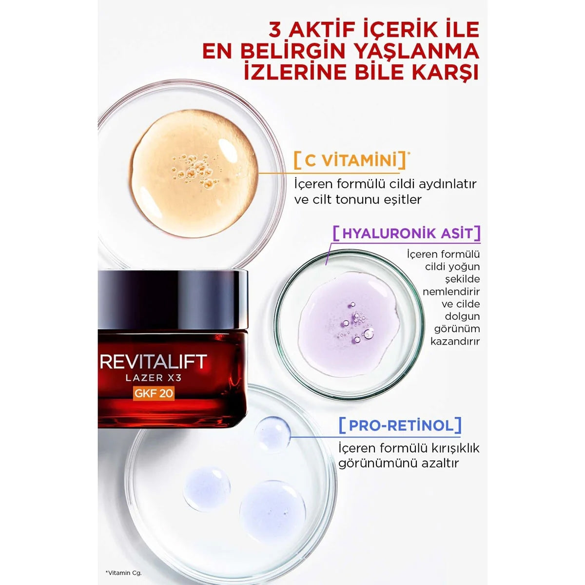 Revitalift Lazer X3 Leke Ve Kırışıklık Karşıtı Bakım Gkf20 50ml




