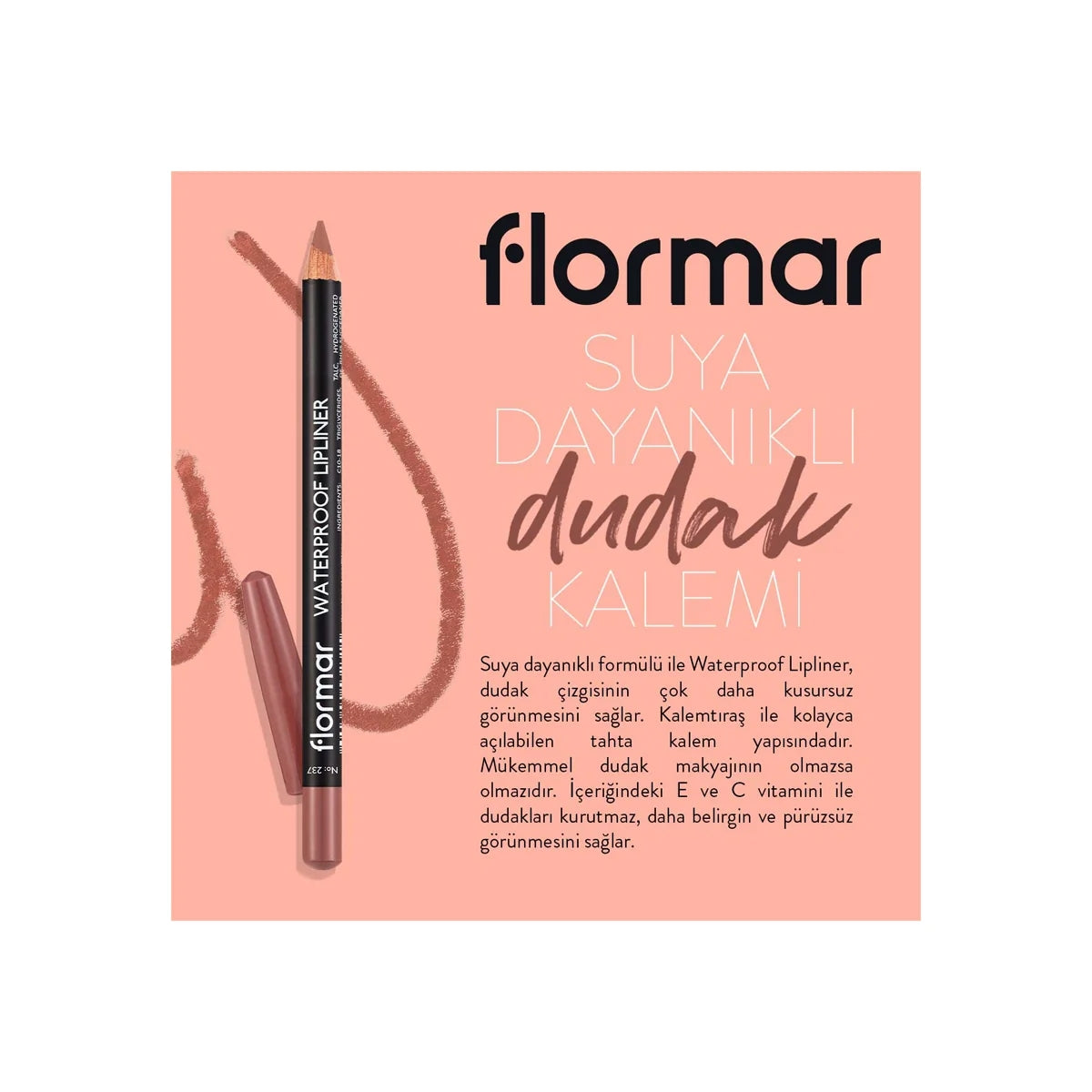 Waterproof Dudak Kalemi 237 Rosy Sand
