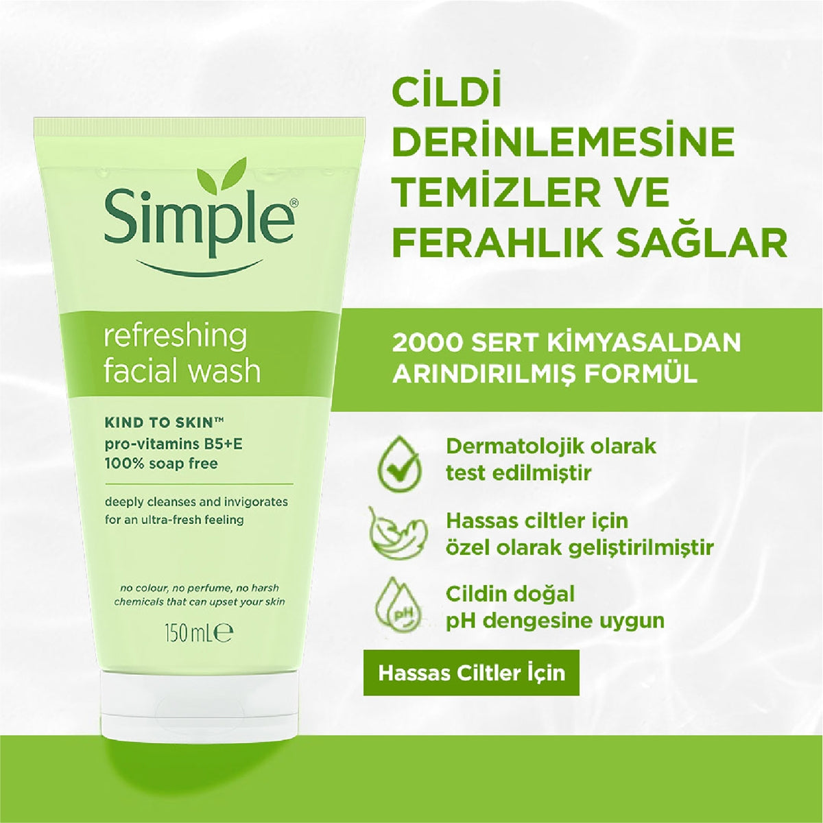 Kind To Skin Ferahlatıcı Yüz Temizleme Jeli 150 ml