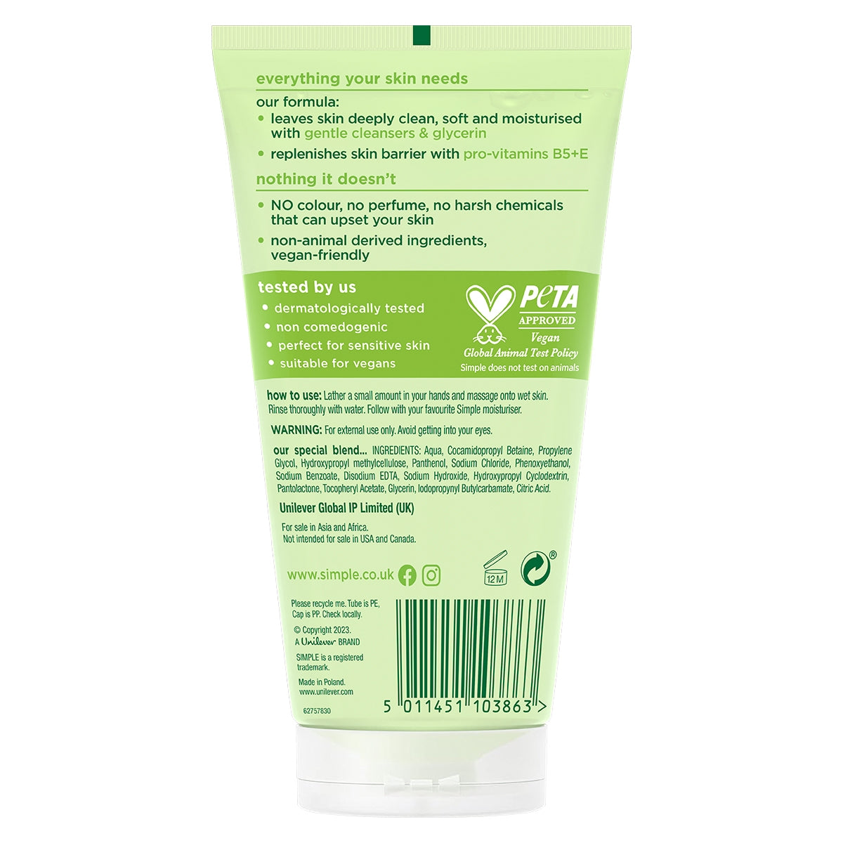 Kind To Skin Ferahlatıcı Yüz Temizleme Jeli 150 ml