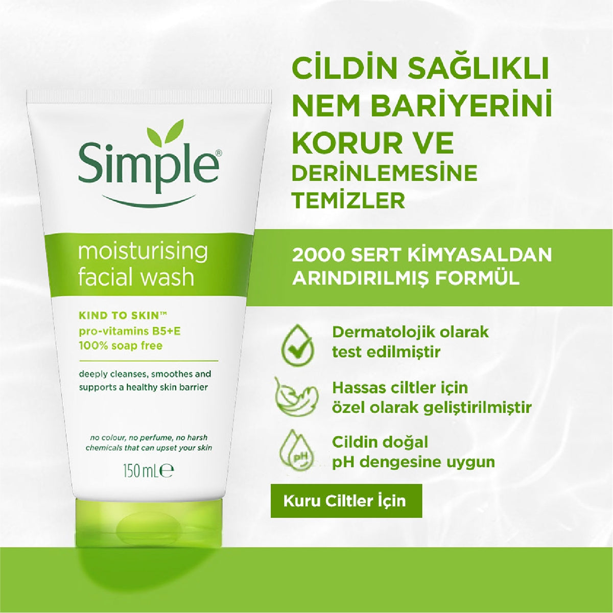 Kind To Skin Nemlendirici Yüz Temizleme Jeli 150 ml