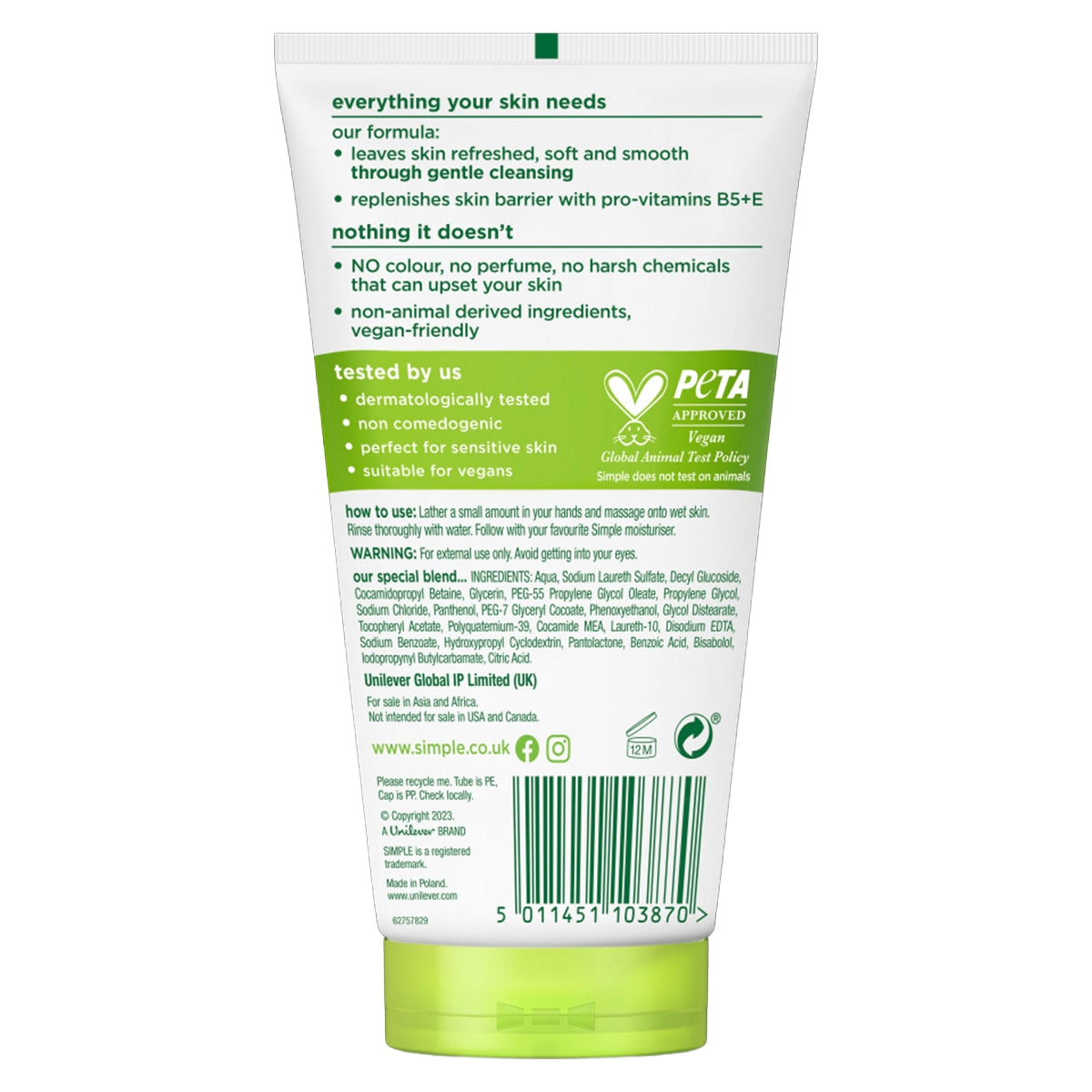 Kind To Skin Nemlendirici Yüz Temizleme Jeli 150 ml