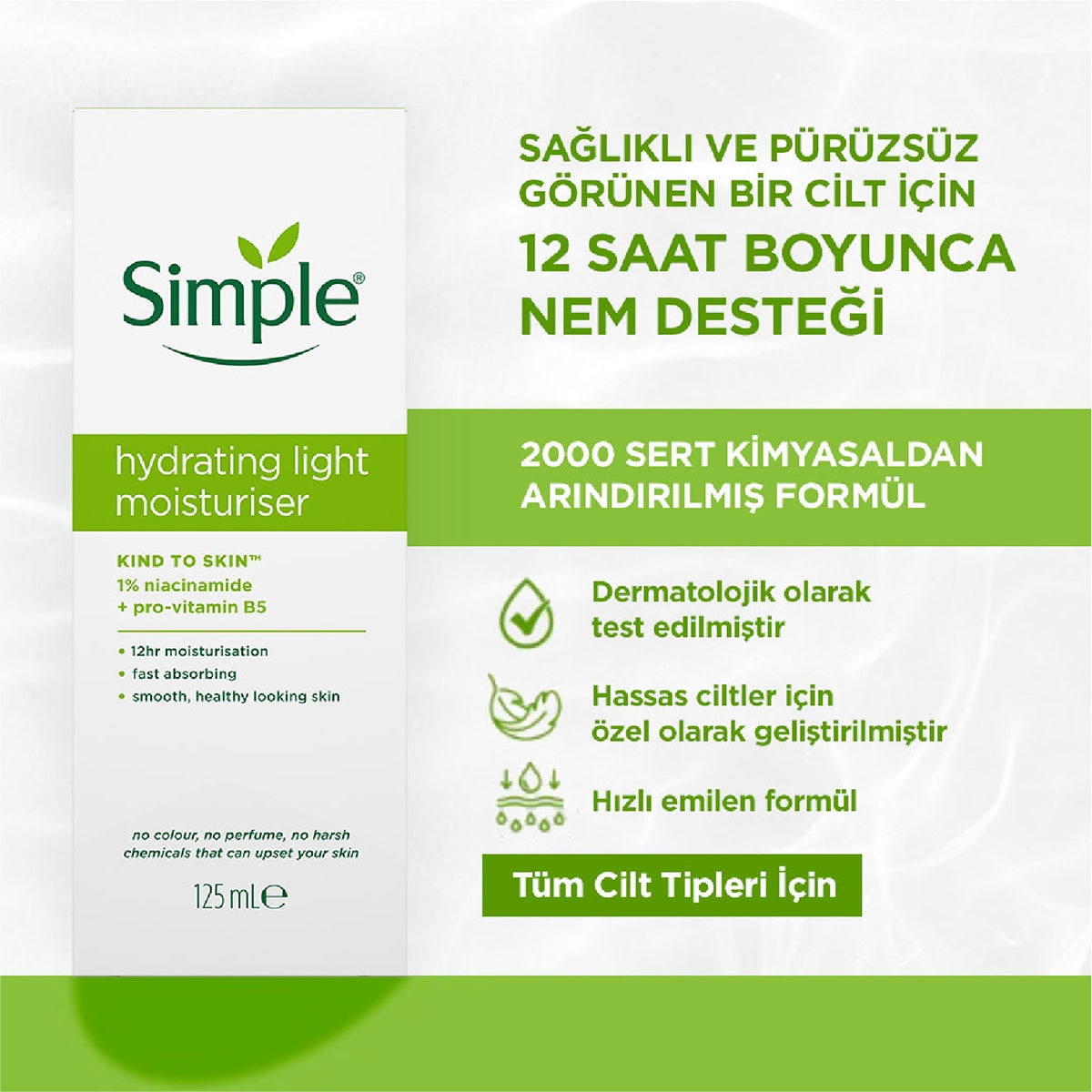 Kind To Skin Su Bazlı Nemlendirici 125 ml