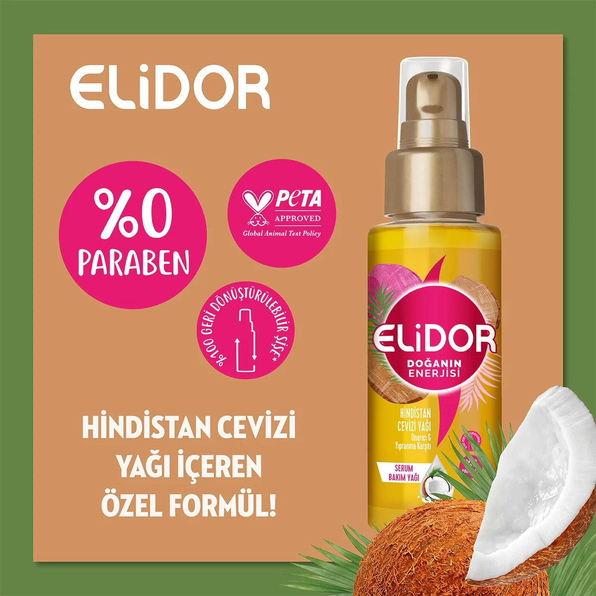 Doğanın Enerjisi Hindistan Cevizi Saç Bakım Yağı 80 ml