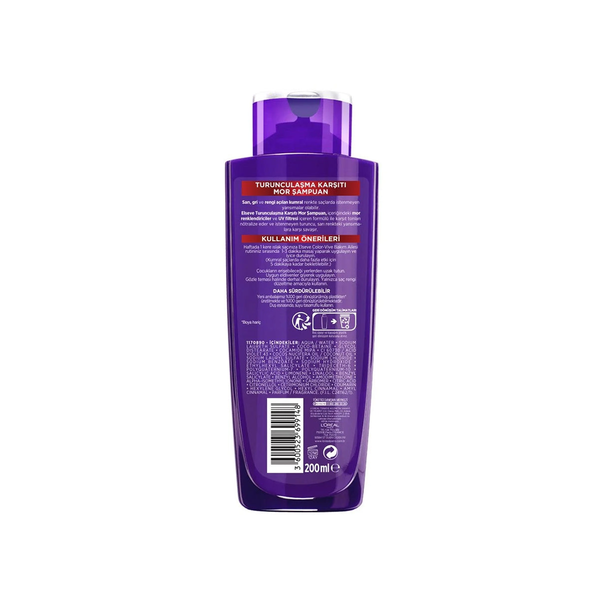 Turunculaşma Karşıtı Mor Şampuan 200 Ml
