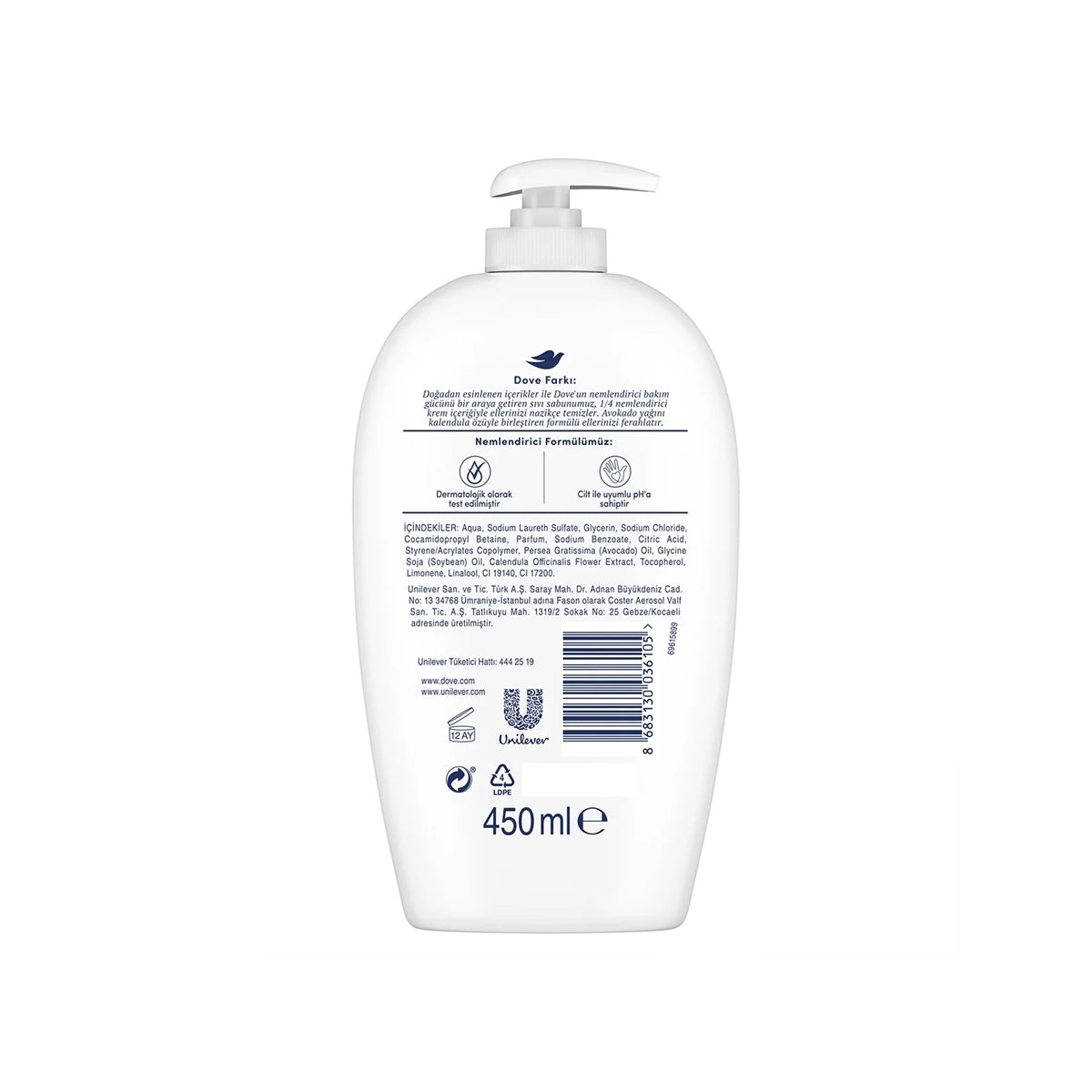Sıvı Sabun Avokado Yağı Kalendula Özü 450 ml