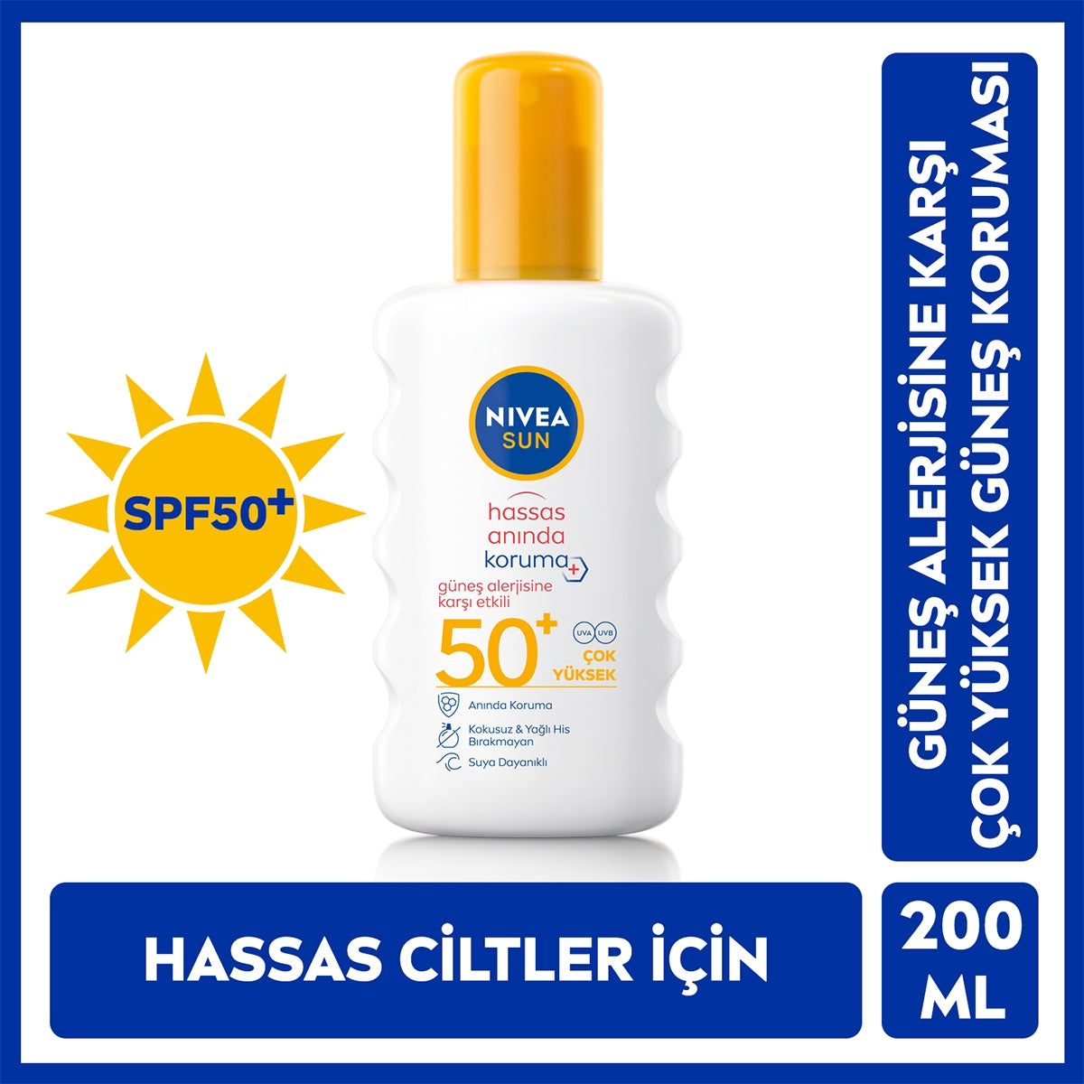 Sprey Hassas Güneş Alerji Koruma Spf 50+ 200 ml