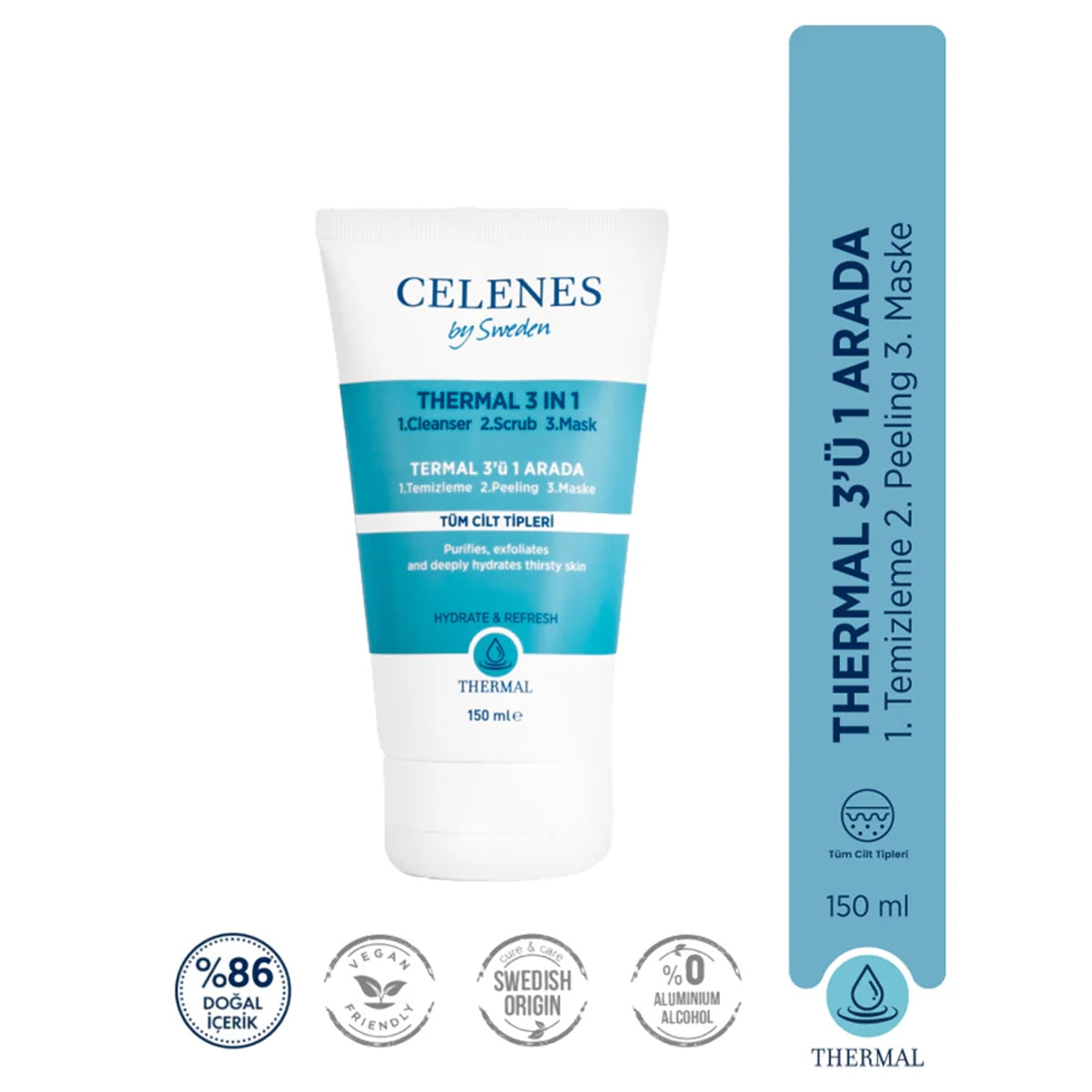 Thermal 3 IN 1 Temizleme Peeling Maske 150 ml