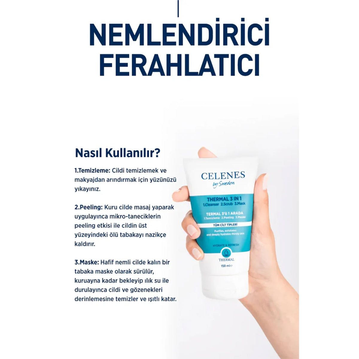 Thermal 3 IN 1 Temizleme Peeling Maske 150 ml