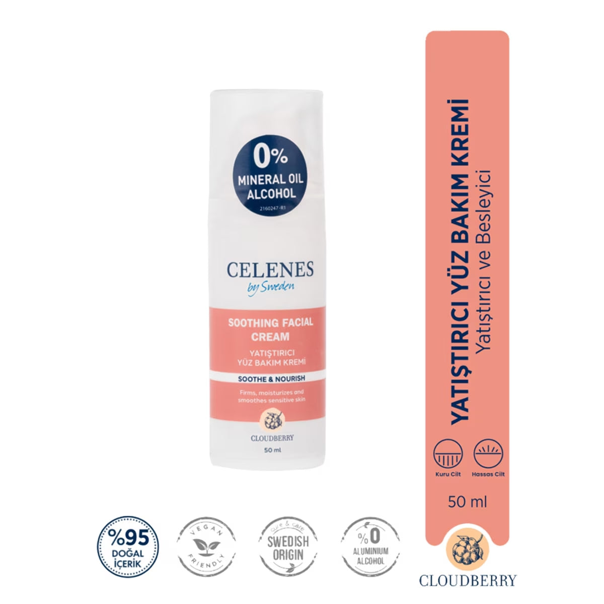 Cloudberry Yatıştırıcı Yüz Kremi Hassas Ciltler 50 ml