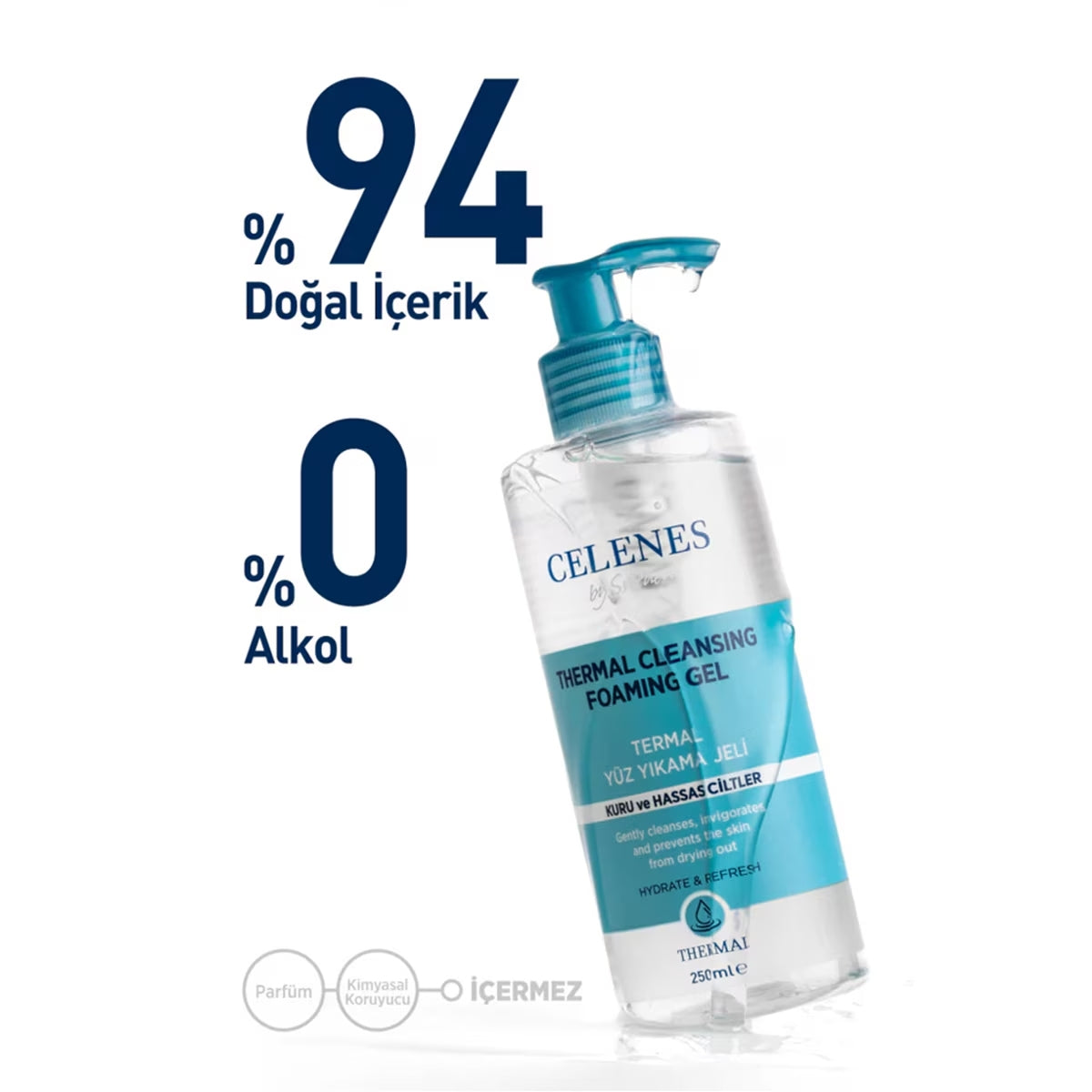 Thermal Yüz Temizleme Jeli Hassas Kuru Ciltler 250 ml