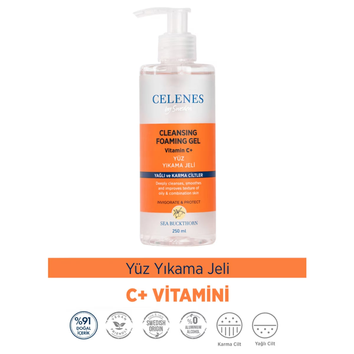 Sea Buckthorn Yüz Yıkama Jeli Yağlı ve Karma Ciltler 250 ml