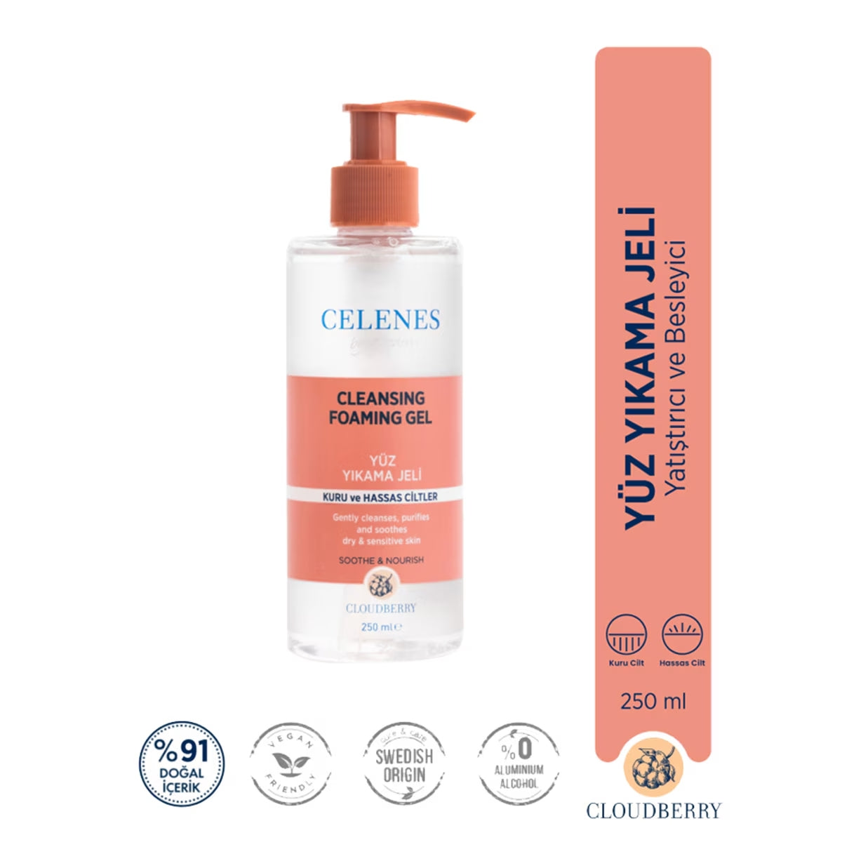 Cloudberry Kuru ve Hassas Ciltler Yüz Yıkama Jeli 250 ml
