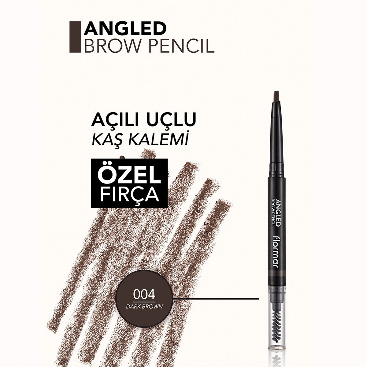 Angled Kaş Kalemi Dark Brown 04