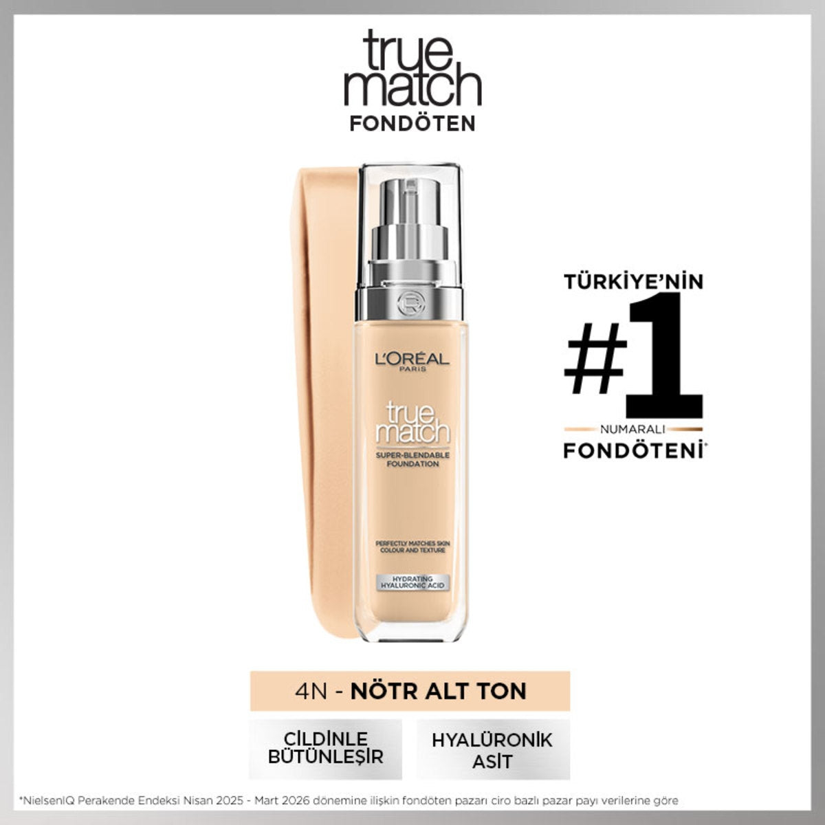 True Match Bakım Yapan Fondöten 4N BEIGE