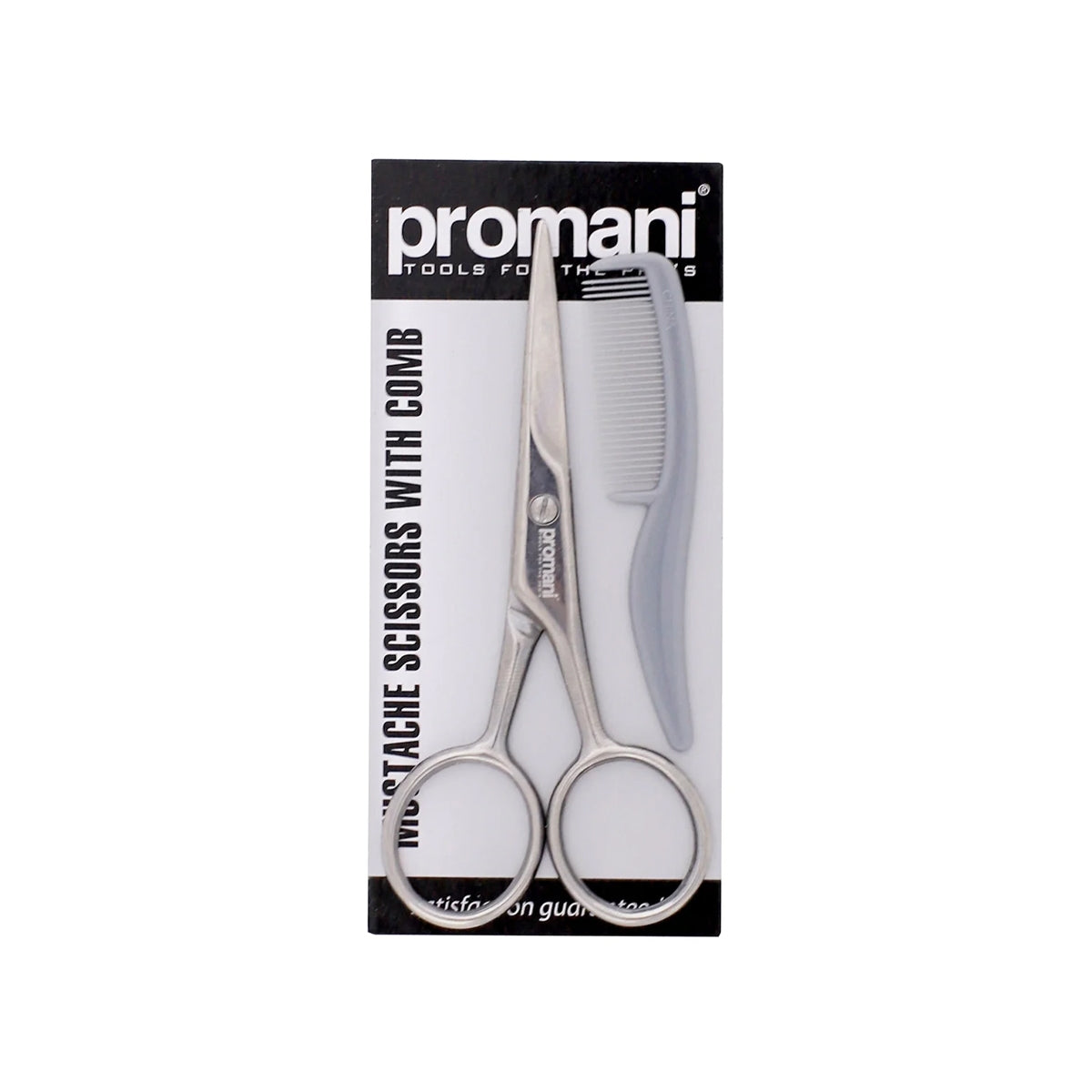 PROMANİ Bıyık Makası + Tarak