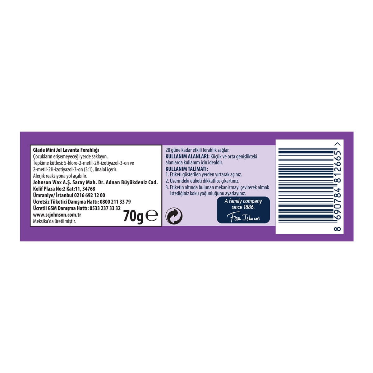 Lavanta Mini Jel 70gr