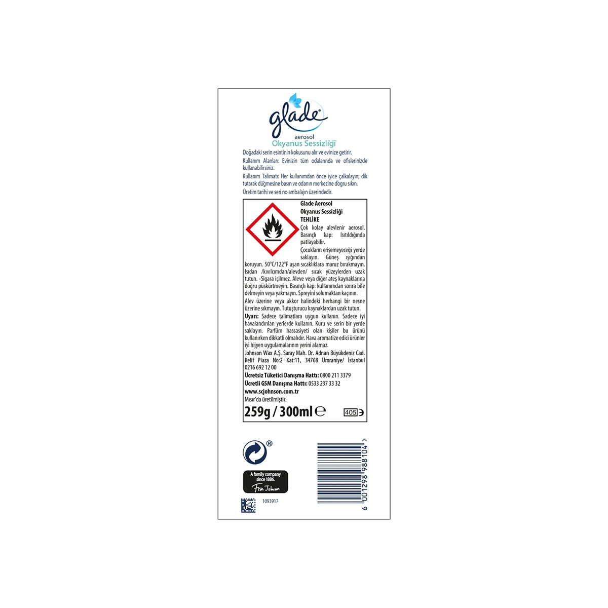 Okyanus Sessizliği Aerosol 300ml
