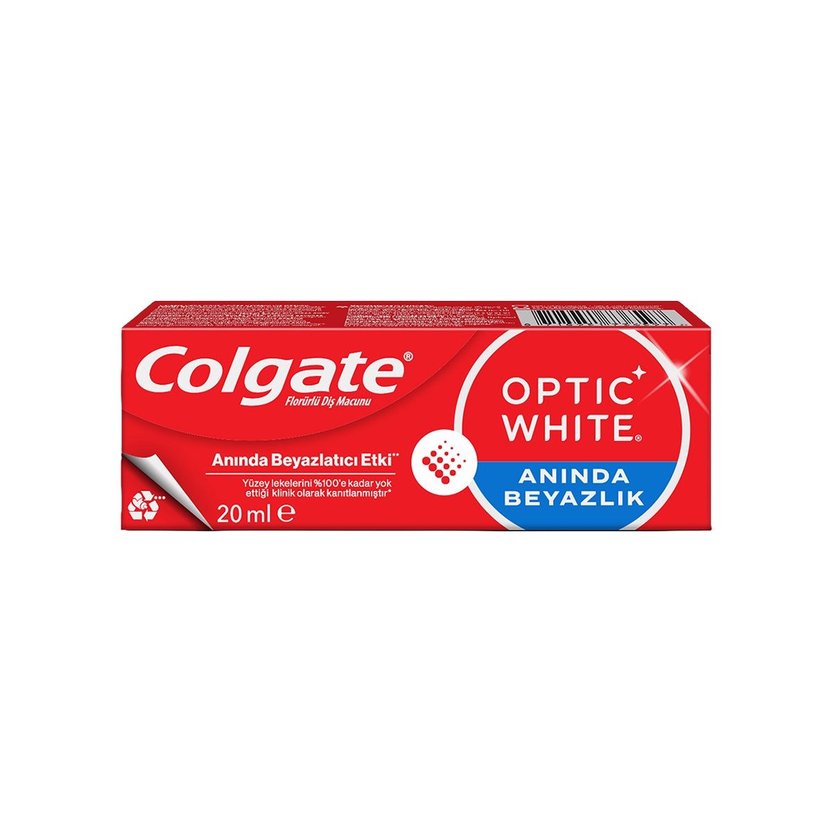 Diş Macunu Optik Beyaz Anında Beyazlık Seyahat Boy 20 ml