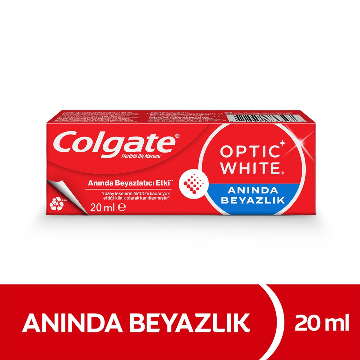 Diş Macunu Optik Beyaz Anında Beyazlık Seyahat Boy 20 ml