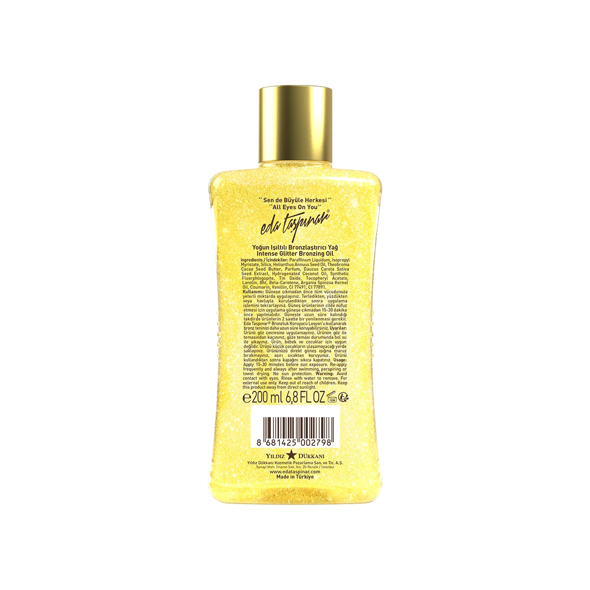 Yoğun Işıltılı Bronzlaştırıcı Yağ Spf0 200 ml