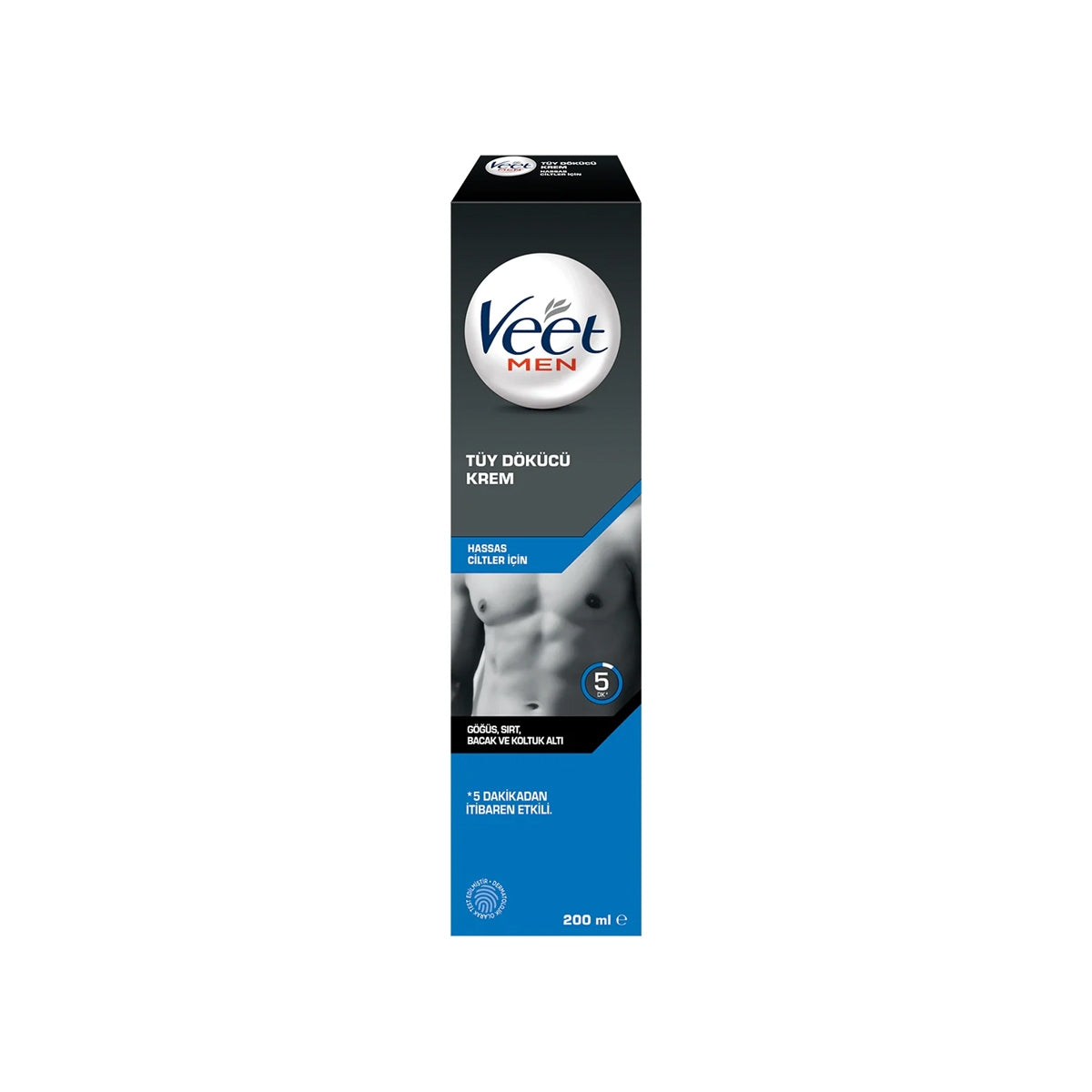 Men Tüy Dökücü Krem Hassas Ciltler 200 ML