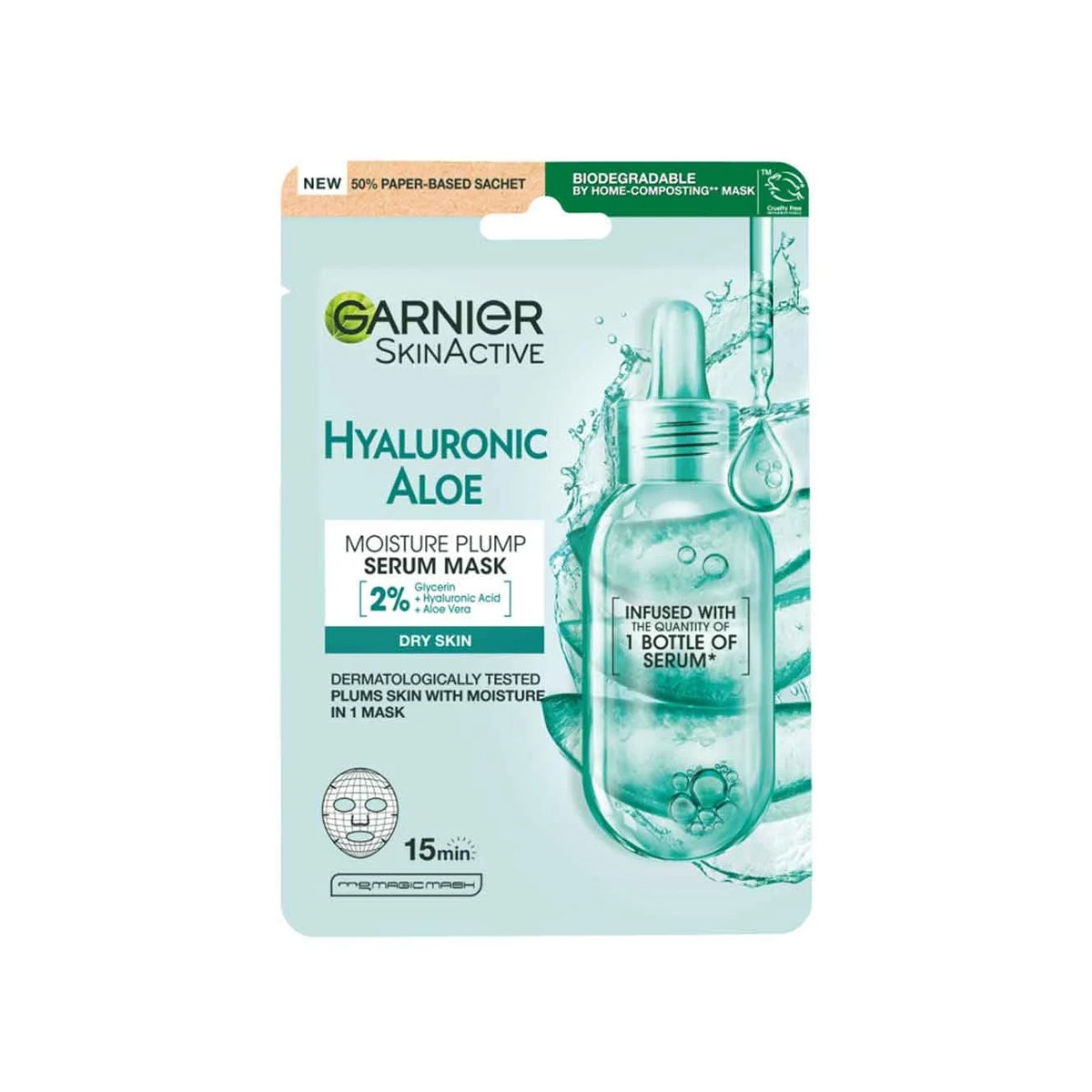 Kağıt Maske Hyaluronik Aloe Temizleyici