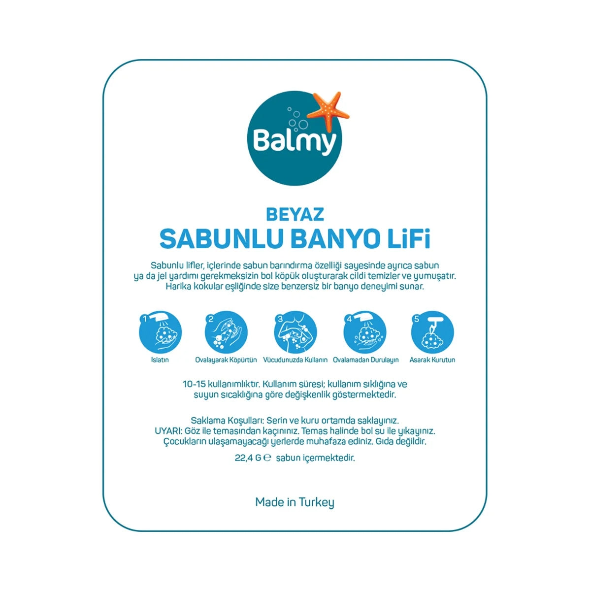 Banyo Lifi Beyaz Sabunlu
