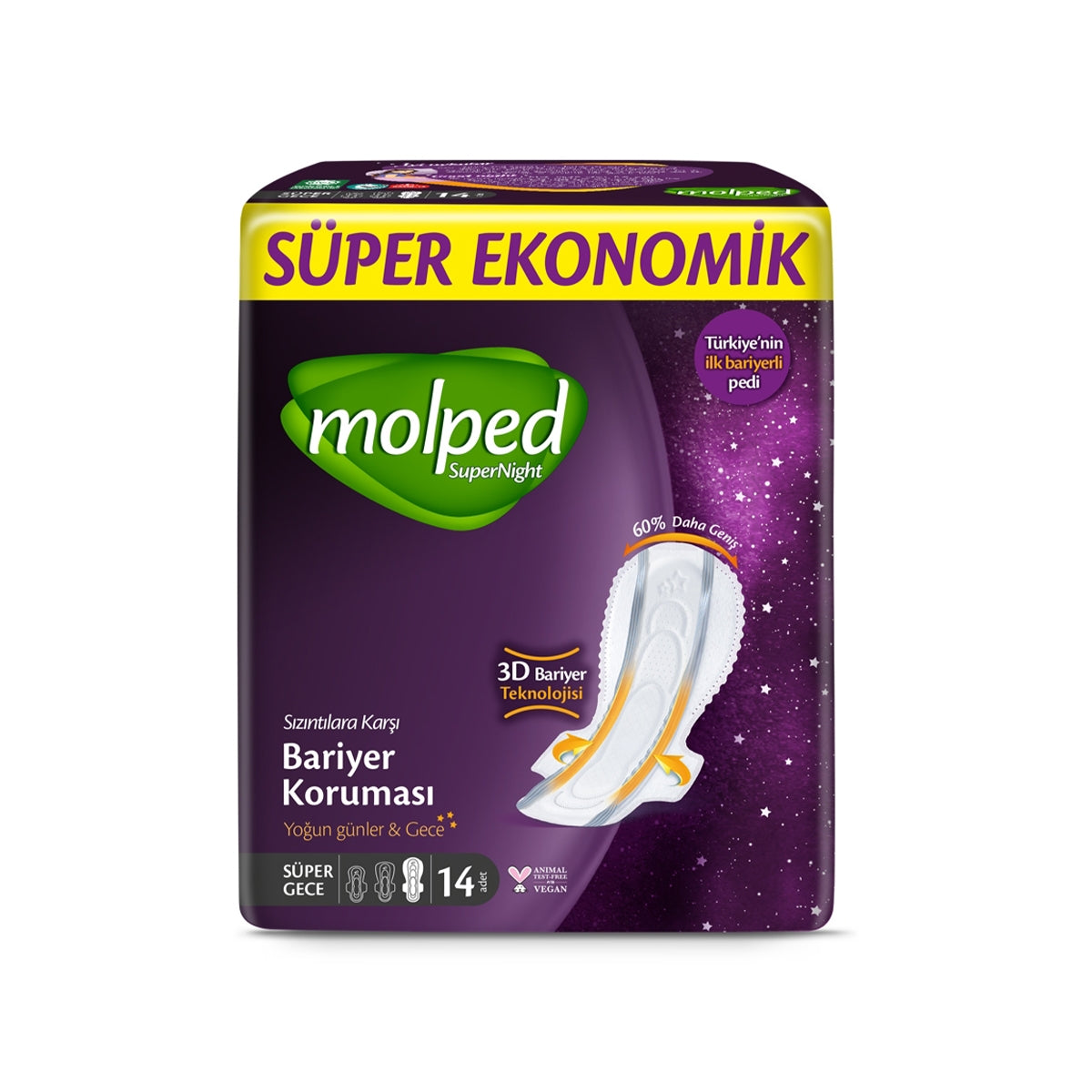 Molped Supernight Süper Ekonomik Gece 14'lü