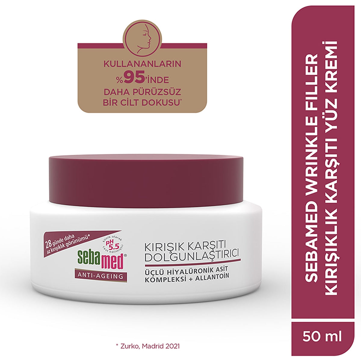 Kırışıklık Karşıtı Dolgunlaştırıcı Yüz Kremi 50 ml