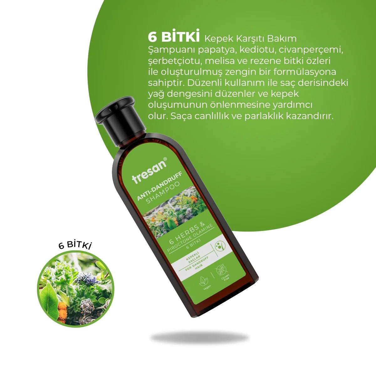 6 Bitki Kepek Karşıtı Bakım Şampuanı 300 ml
