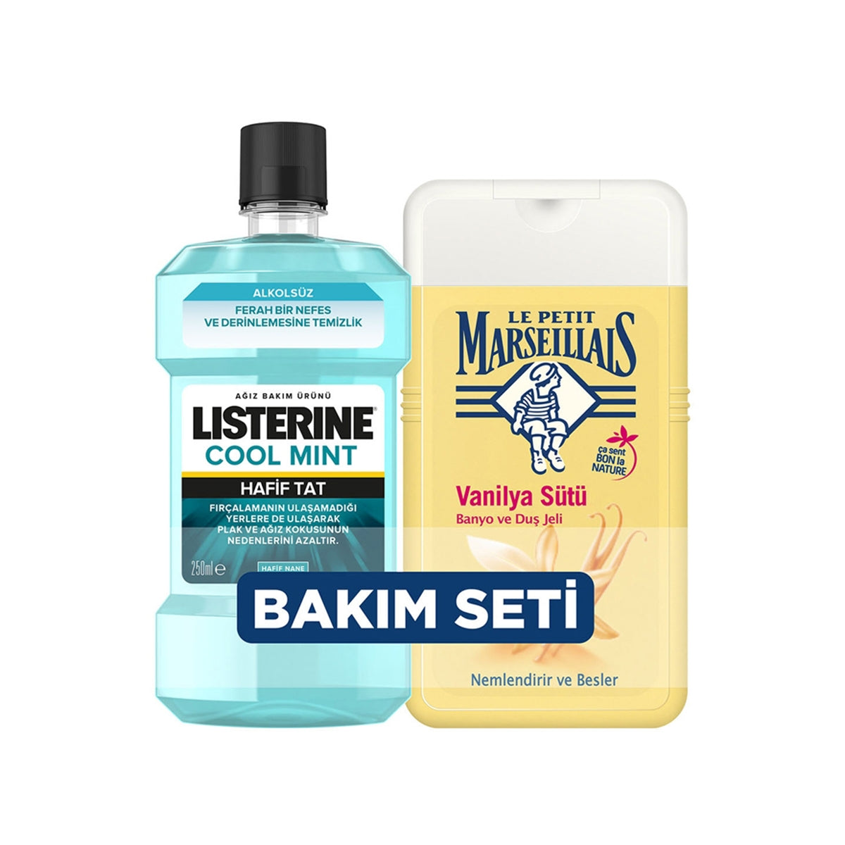 LİSTERİNE Cool Mint Ağız Suyu +Duş Jeli Vanilya Set