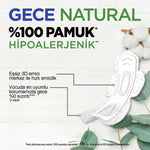 Hijyenik Ped Natural Gece 6'lı