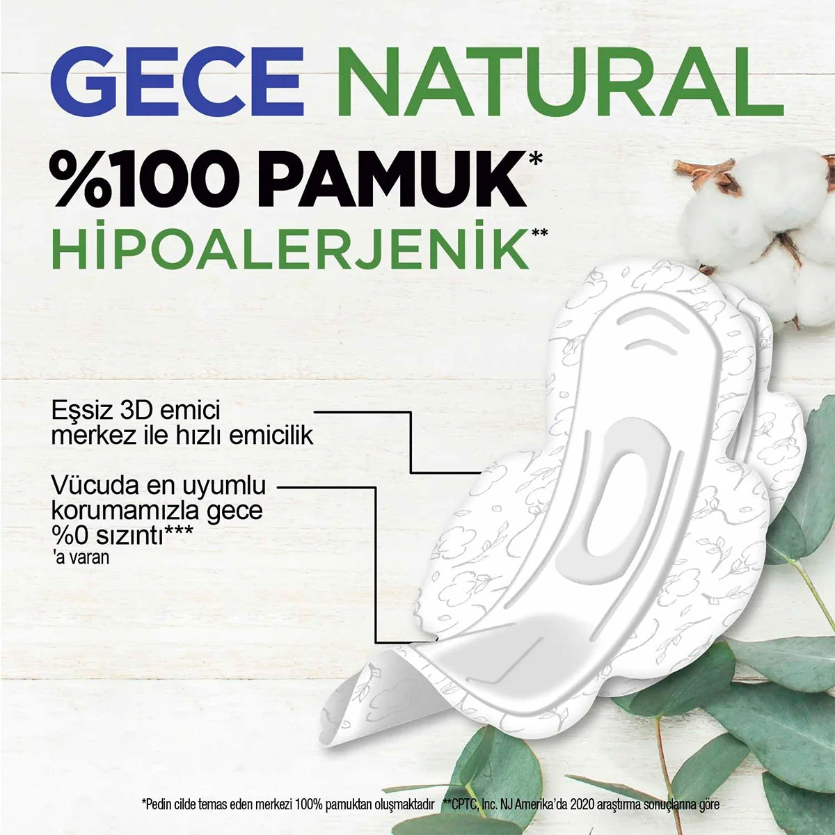 Hijyenik Ped Natural Gece 14'lü
