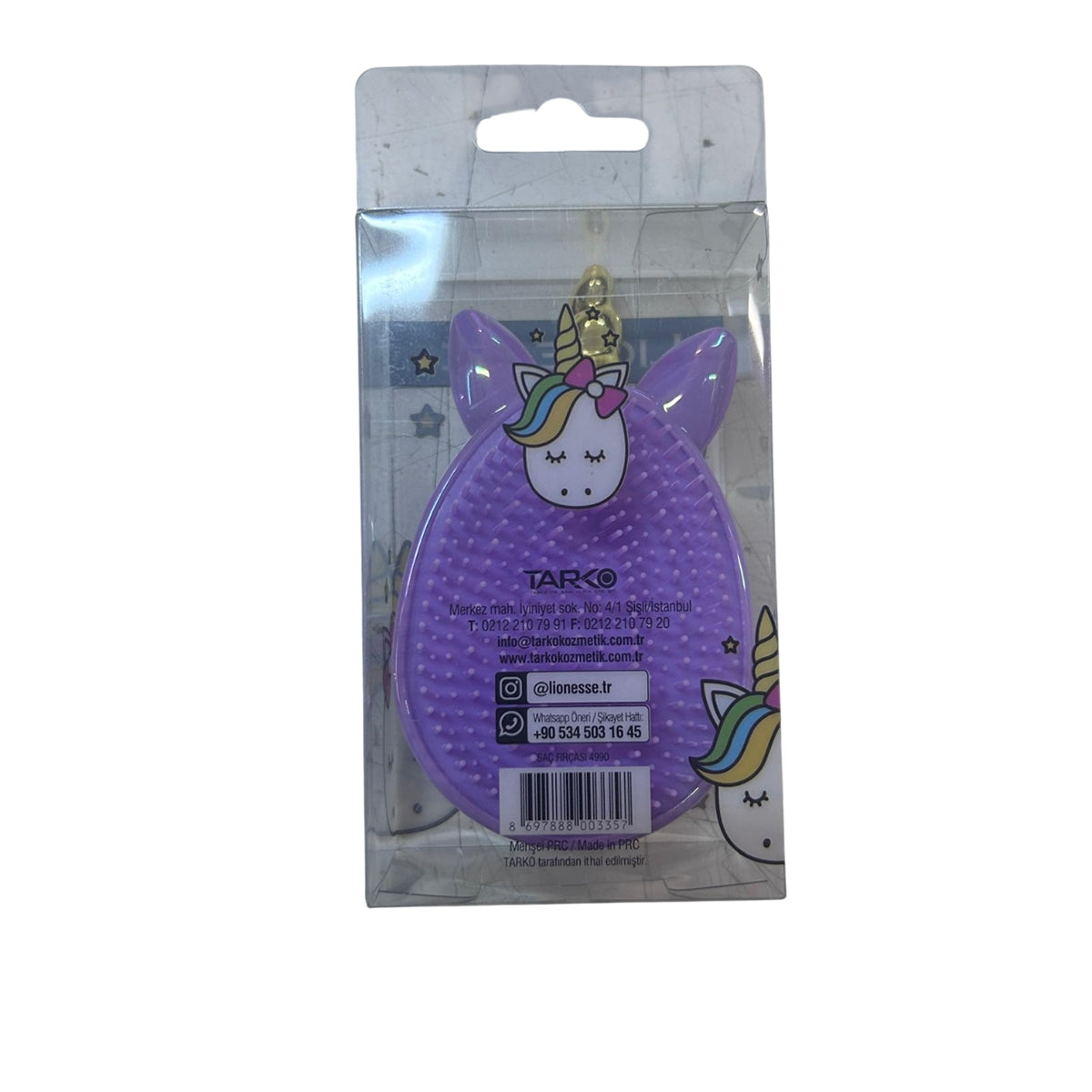 Saç Fırçası Mor Unicorn