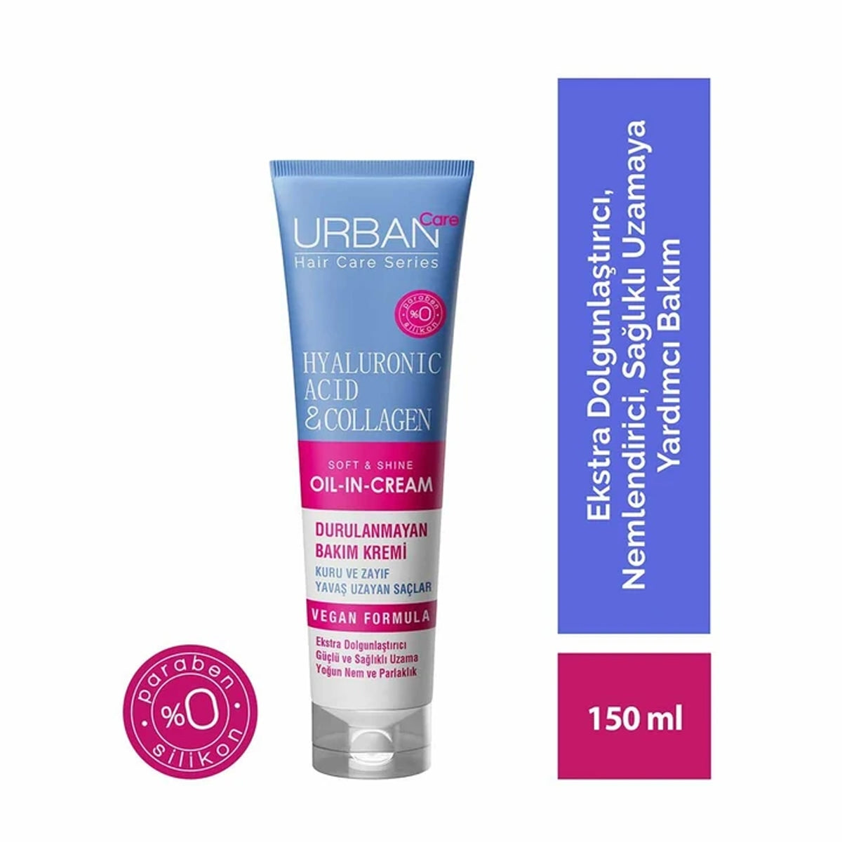 Hyaluronic Acid ve Collagen Durulanmayan Saç Bakım Kremi 150 ml