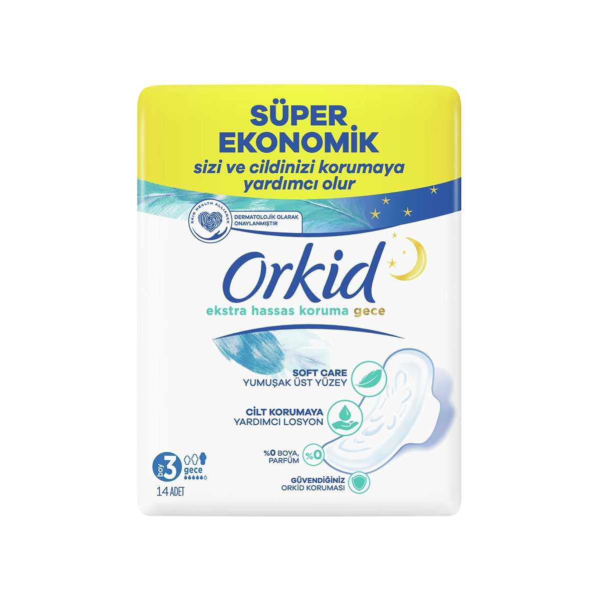 Extra Hassas Koruma Gece Hijyenik Ped 14'lü
