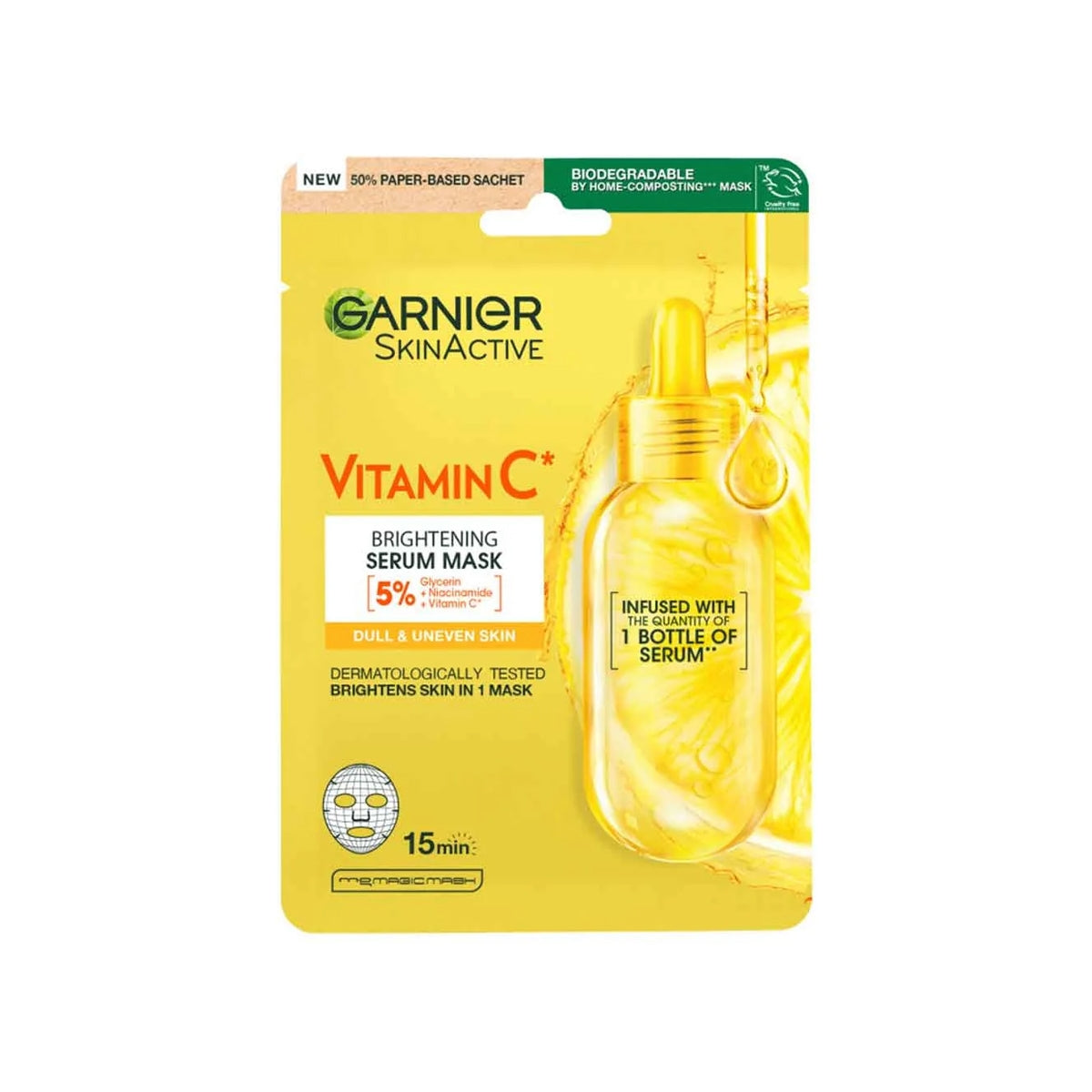 GARNIER SKIN NATURALS C Vitamini Serum Kağıt Maske