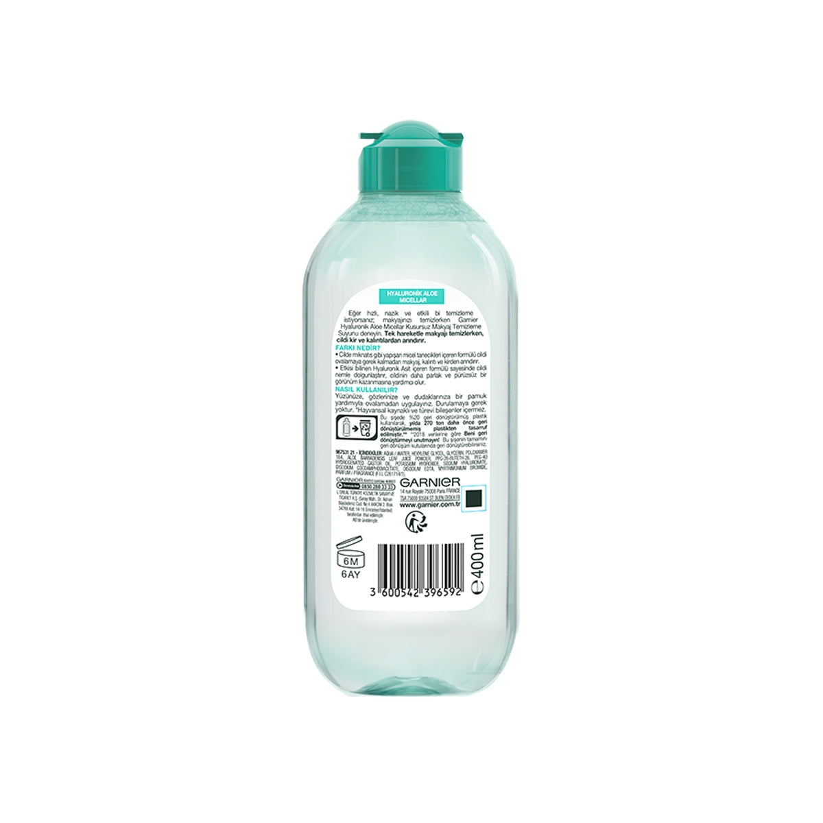 Micellar Hyaluronik Aloe Kusursuz Makyaj Temizleme Suyu 400 ml