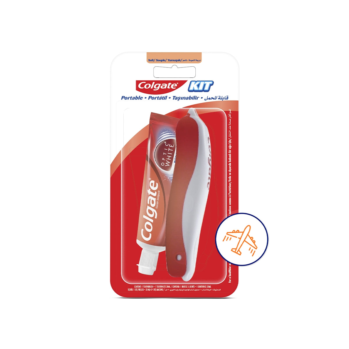 Optic White Diş Macunu 20 ml + Diş Fırçası Seyahat Seti